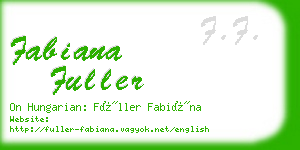 fabiana fuller business card